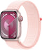Apple Watch Series 9, 41mm, GPS + Cellular, Aluminium, Geweven sportbandje Roze (Roze)