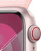 Apple Watch Series 9, 41mm, GPS + Cellular, Aluminium, Geweven sportbandje Roze (Roze)