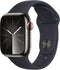 Apple Watch Series 9, 41mm, GPS + Cellular, RVS, Sportbandje M/L Grafiet (Zwart)