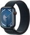 Apple Watch Series 9, 45mm, GPS + Cellular, Aluminium, Geweven sportbandje Zwart (Zwart)
