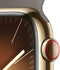 Apple Watch Series 9, 45mm, GPS + Cellular, RVS, Sportbandje S/M Goud (Bruin)
