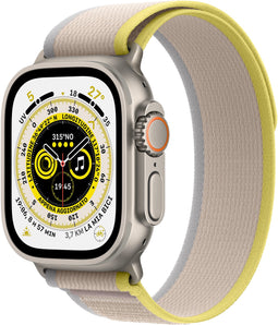 Apple Watch Ultra, medium/large alpine bandje, Titanium (Beige, Geel)