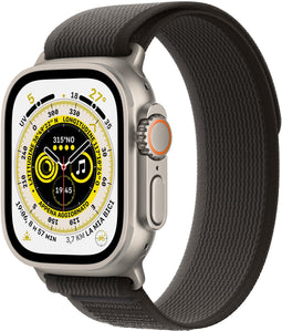 Apple Watch Ultra, medium/large trail bandje, Titanium (Grijs, Zwart)