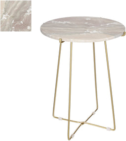 Mica Decorations Alec Bijzettafel - H55 x Ø43 cm - Marmer - Lichtroze