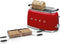 Smeg TSF02RDEU - Broodrooster - 1500W 2 sleuven 6 bruining-niveaus - Rood