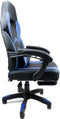Nifty Living - Bureaustoel - met voetsteun - kunstleer - zwart/blauw