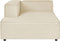APRICA - Chaise longue - Beige - Rechterzijde - Linnen