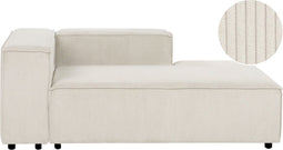 APRICA - Chaise longue - Wit - Linkszijdig - Corduroy