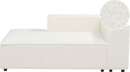 APRICA - Chaise longue - Wit - Rechtszijdig - Bouclé