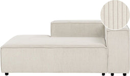 APRICA - Chaise longue - Wit - Rechtszijdig - Corduroy