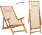 vidaXL - Strandstoel - inklapbaar - massief - eucalyptushout - en - stof - beige