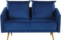 MAURA - Tweezitsbank - Marineblauw - Fluweel