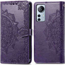 iMoshion Hoesje Geschikt voor Xiaomi 12 Lite Hoesje Met Pasjeshouder - iMoshion Mandala Bookcase - Paars