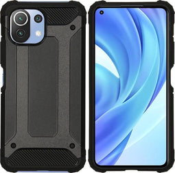 iMoshion Hoesje Geschikt voor Xiaomi Mi 11 Lite (4G) / Mi 11 Lite (5G) / 11 Lite 5G NE Hoesje - iMoshion Rugged Xtreme Backcover - Zwart
