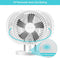 USB-ventilator, mini stille elektrische ventilator, bureauventilator aangedreven door USB en 2600 mAh oplaadbare batterijen, traploze kleine desktopventilator voor auto, sportschool, kantoor, buiten, reizen, kamperen (wit)