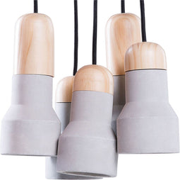 APURE - Hanglamp 5 lampen - Grijs - Beton