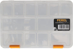 Perel assortimentsdoos - 15 compartimenten - stapelbaar 230 x 150 x 33 mm geel
