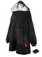 SAAF Verwarmde Hoodie Deken - Snuggle Hoodie - 3 Warmtestanden - Zwart Polyester