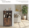 tectake® Doncaster - Wandkast - 2 Open Vakken en Kast - Industrieel Design - Donkerbruin - Afmeting (LxBxH) 60x38x125 cm