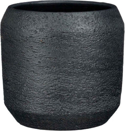 Mica Decorations Amadora Bloempot - 25x25x24 cm - Terracotta - Zwart