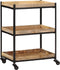 vidaXL - Keukentrolley - 60x40x80 - cm - massief - ruw - mangohout