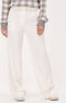 NA-KD Pressed Suit Pants - Dames Broek - Wijde Pasvorm - Ecru - Maat EU 38