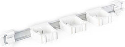 Toolflex One - Gereedschapsophangsysteem - 54 cm Aluminium Rail - 5 Flexibele Houders - Geschikt voor Ø15-35 mm Gereedschappen - Wit