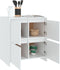vidaXL - Dressoir - 70x41x75 - cm - bewerkt - hout - wit