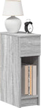 vidaXL - Nachtkastje - met - lade - 20x36x60 - cm - grijs - sonoma - eikenkleurig
