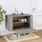 vidaXL - Wandschoenenkast - 70x35x38 - cm - massief - grenenhout - sonoma - grijs