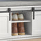 SoBuy FSR133-W - Schoenenbank - Opbergbank met 3 schuifdeuren en kussen - Wit 120x35x45 cm