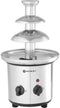 HENDI Chocoladefontein - 3 lagen - roestvrij staal - 1-1,5 kg capaciteit - 230V/170W - Zilver