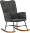 vidaXL - Schommelstoel - in - vintage - stijl - canvas - zwart