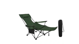 WOLTU CPS8148gn campingstoel - visstoel 2 in 1 met afneembare voetensteun - verstelbare rugleuning -