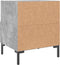vidaXL - Nachtkastje - 40x35x47,5 - cm - bewerkt - hout - betongrijs