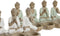 Decoratieve figuren Home ESPRIT Wit Groen Boeddha Orientaals 24 x 9 x 11 cm (2 Stuks)