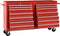 vidaXL - Gereedschapswagen - met - 14 - lades - staal - rood