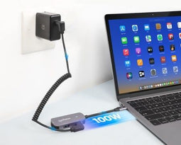 Manhattan 130707 - USB Hub - 2x USB 3.2 Gen1 - HDMI 1.4 - 100W Power Delivery - Hoogte 12mm