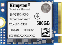 Kingston NV3 - M.2 2230 SSD 500GB - PCIe 4.0 NVMe - Leessnelheid 5000MB/s