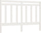 vidaXL - Hoofdbord - 156x4x100 - cm - massief - grenenhout - wit
