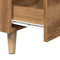 vidaXL - Nachtkastje - 40x35x69 - cm - bewerkt - hout - artisanaal - eikenkleur