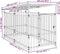 vidaXL - Hondenkennel - met - dak - 1,88 - m² - staal