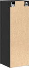 vidaXL - Wandmontage - TV-kasten - 2 - stuks - Zwart - Eiken - 30,5x30x90 - cm - Bewerkt - Hout
