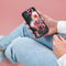 iMoshion Hoesje Geschikt voor Samsung Galaxy A51 Hoesje Siliconen - iMoshion Design hoesje - Zwart / Roze / Pink Flower