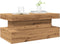 vidaXL - Salontafel - met - LED-verlichting - 90x50x40cm - artisanaal - eikenkleur