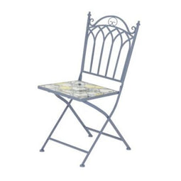 Bistrostoel Sorrento limoen mozaiek blauw íjzer - Karwei