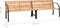 vidaXL - Tuinbank - dubbel - 241 - cm - Chinees - vurenhout