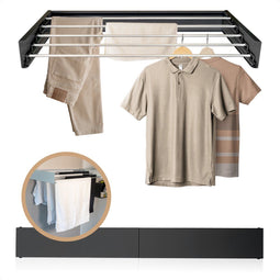 Velaryon Wanddroogrek - Droogrek inklapbaar - 5m drooglengte - Zwart