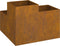 vidaXL - Tuinplanter - 80x80x60 - cm - Verweerd - Staal