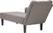 vidaXL - Chaise - longue - met - rechterarmleuning - stof - taupe